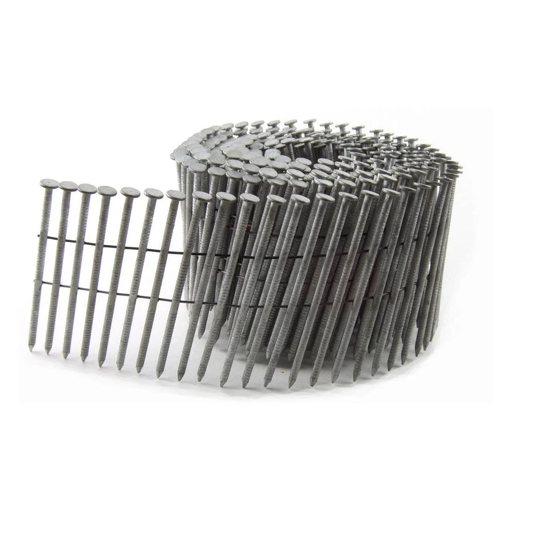 B&C Eagle 238X099HDRC 2-3/8" x .099 Round Head 15° Hot Dip Galvanized Ring Shank Wire Collated Coil Framing Nails (3,000 per box)