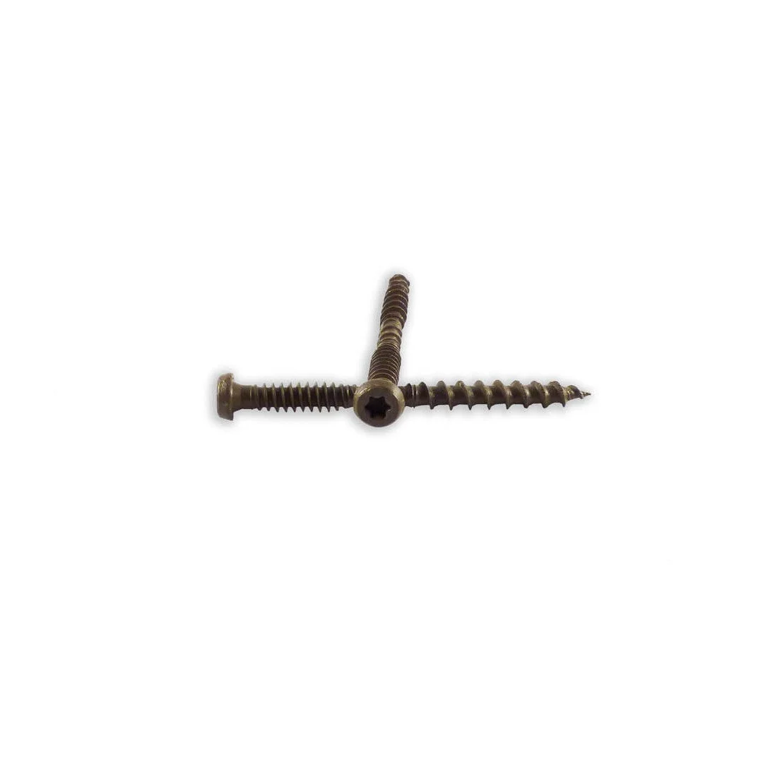 B&C Eagle CD10X212B-5 #10 x 2-1/2" Brown Composite Deck Screws, T20, 5LB NET WT. (Approx 435 pieces)