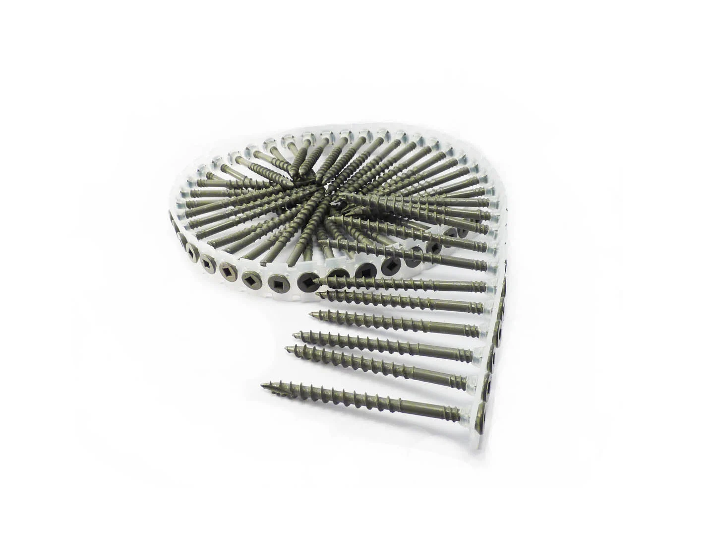 B&C Eagle CS8X212EXT #8 x 2-1/2" Grey Collated Exterior Wood Screws, #2 Square Drive (1,000 per box)
