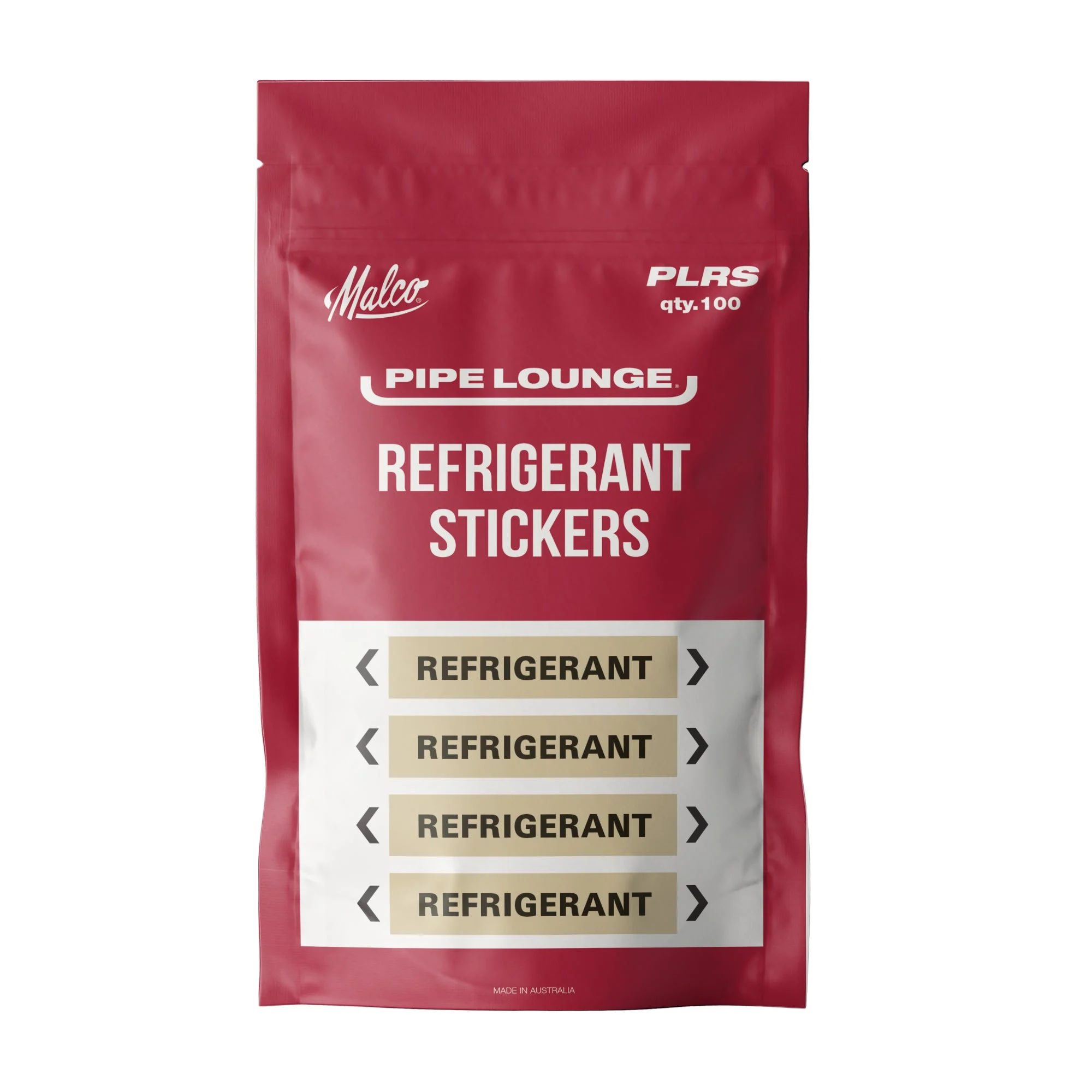 PipeLounge PLRS Refrigerant Sticker (Pack of 100) - Malco
