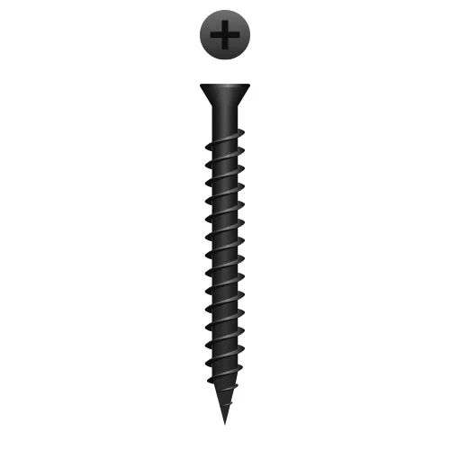 Strong-Point 1PT Phillips Trim Head, Sharp Point, Phosphate Coated, 6 x 1-5/8, Box of 5,000 Drywall Screws