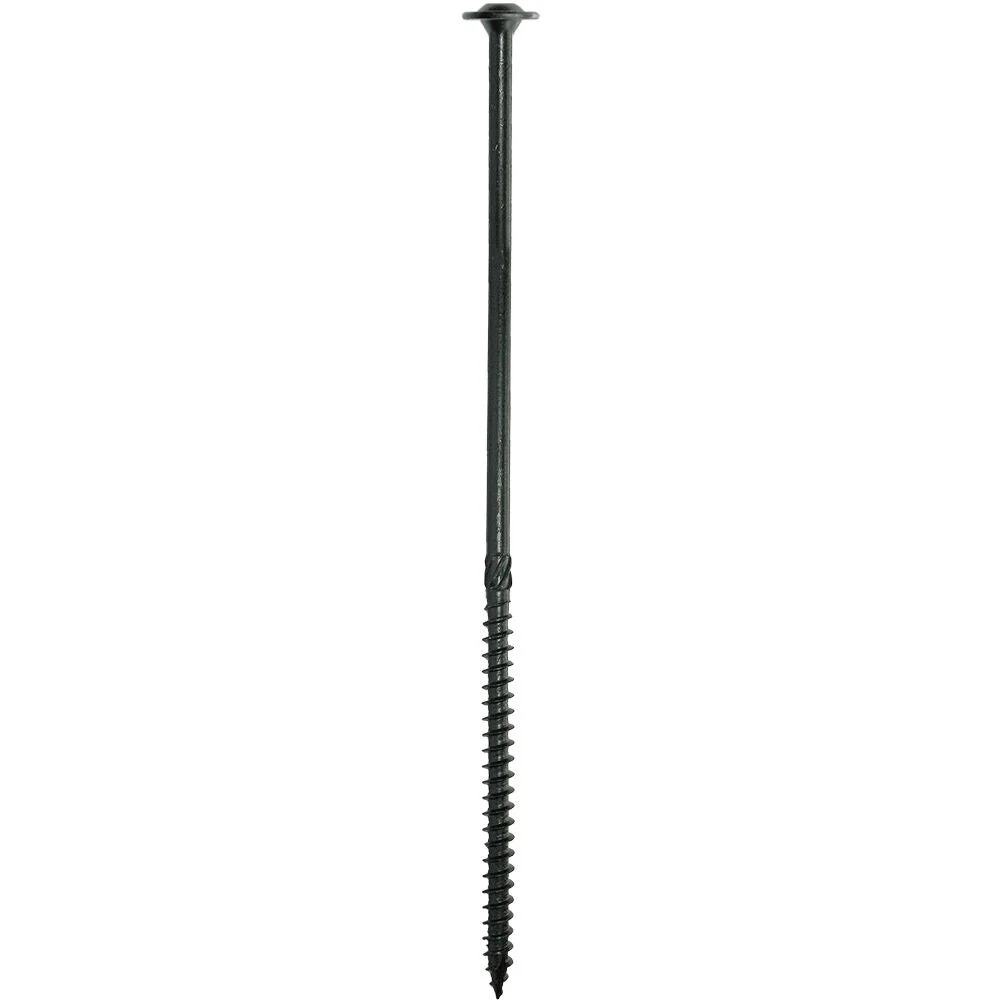 GRSSFW388250-GRIP-RITE 3/8 X 8" PRIMEGUARD PLUS COATED T-40 STAR DRIVE WASHER HEAD COARSE THREAD TYPE 17 POINT STRUCTURAL SCREW 250 COUNT