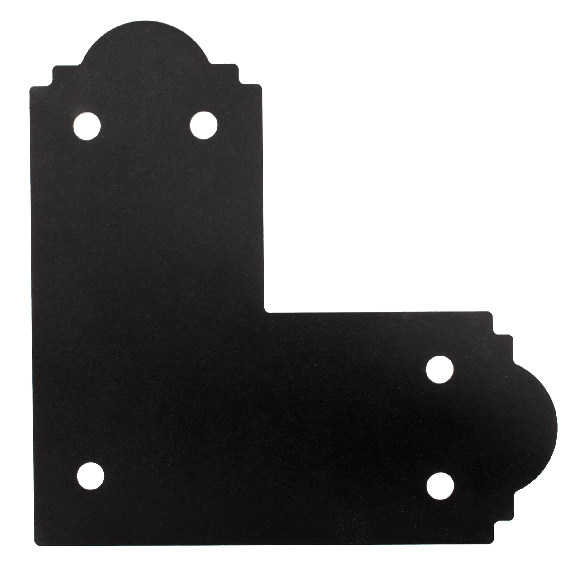 Simpson APL6 Outdoor Accents Mission Collection ZMAX, Black Powder-Coated L Strap for 6x6