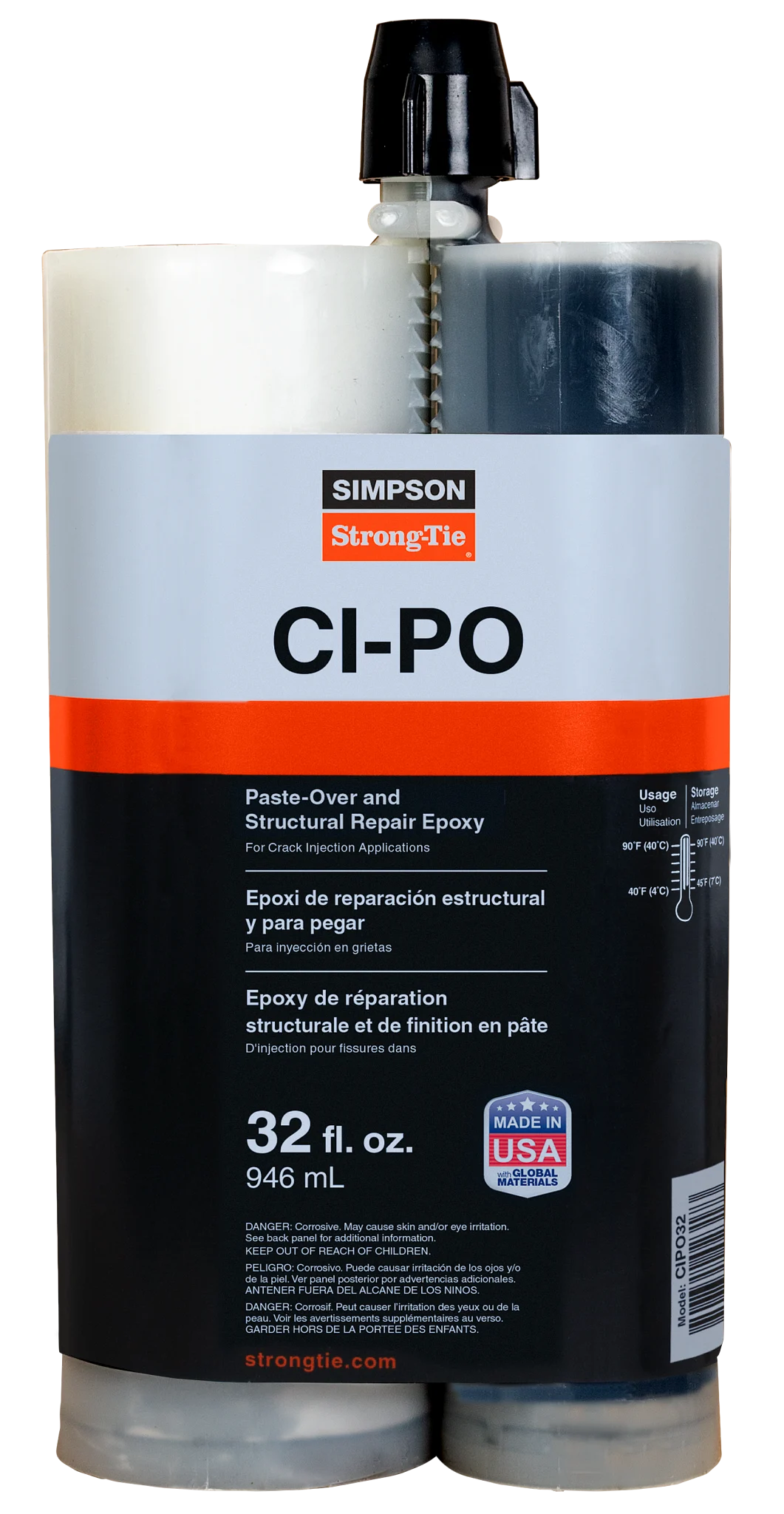 Simpson Strong-Tie CIPO32 PASTE-OVER EPOXY AND CRACK SEALANT 32OZ