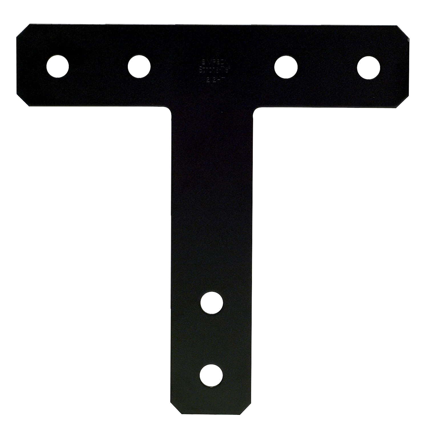 Simpson 1212HTPC HTPC 12 in. x 12 in. 7-Gauge Black Powder-Coated Ornamental T Strap