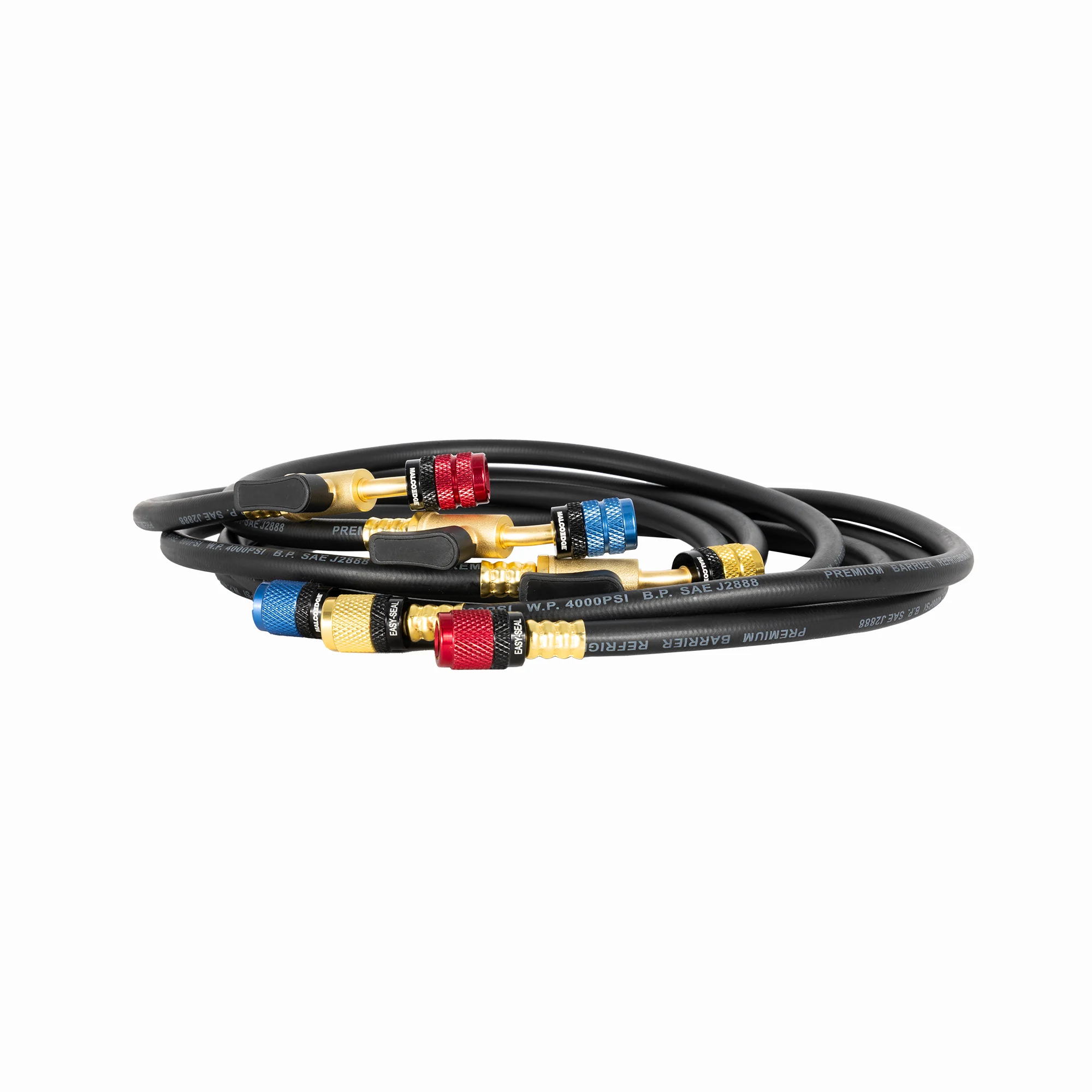 MalcoEdge ESBV6014516 Easy Seal HVAC Hose Set | 60-Inch Charging Hose with 1/4 x 5/16 SAE Fittings & Ball Valve | Mini-Split and Mixed-Port AC Systems