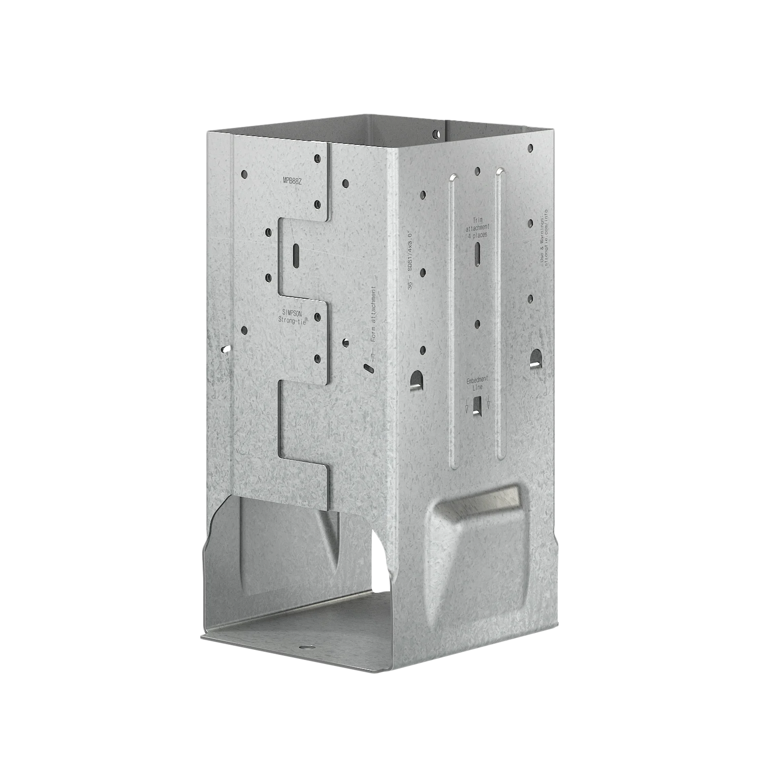 Simpson MPB88Z MPBZ ZMAX Galvanized Moment Post Base for 8x8 w/ SDS Screws - Simpson Strong-Tie
