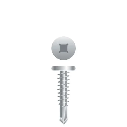 Strong-Point 4PC8 410 Stainless Steel Phillips/Square Drive Pancake Head, Strong-Shield Coated, 10-16 x 1, #3 Point, Box of 4,000 Stainless Steel Screws