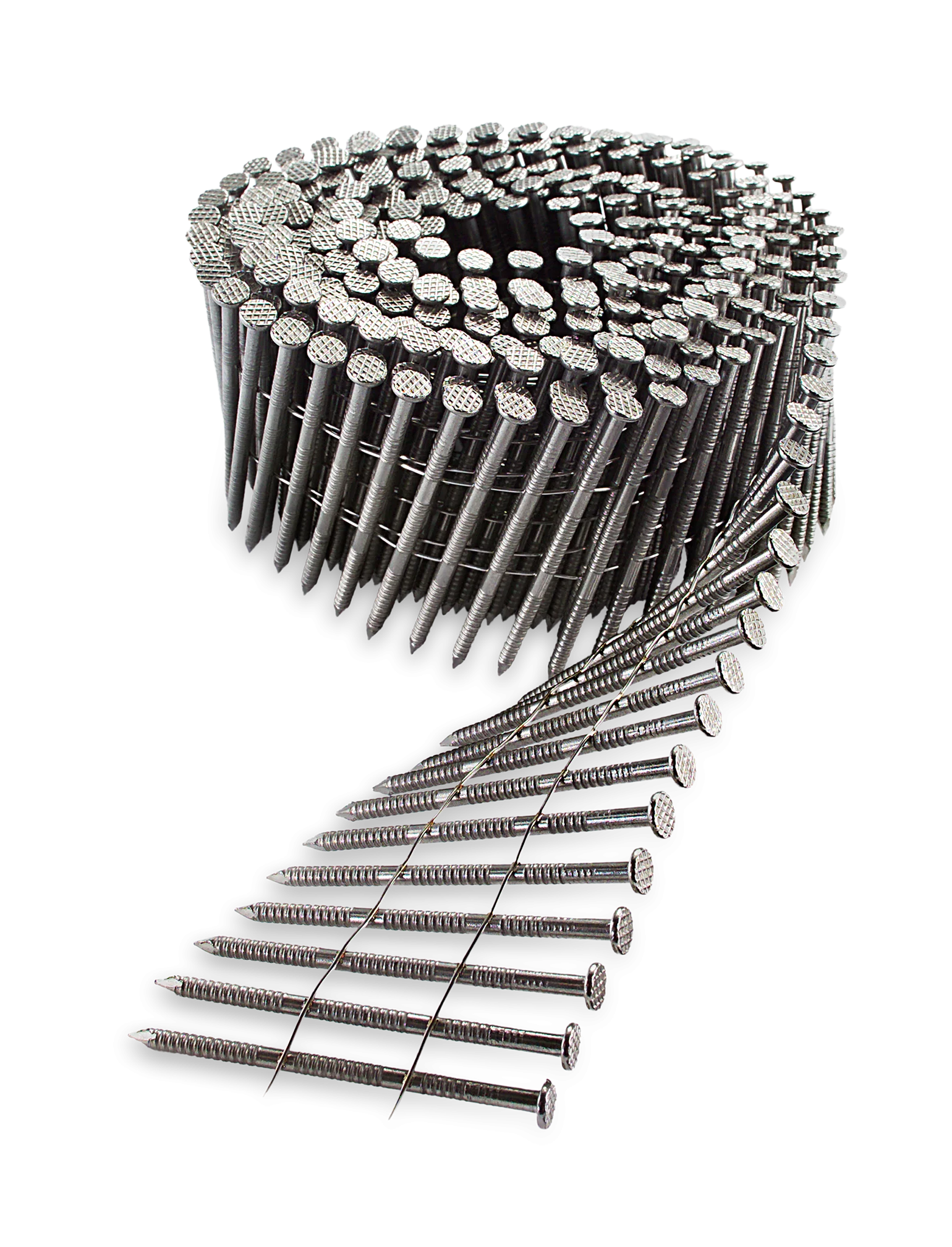 Simpson S11A325PNJ 15° Wire Coil, Full Round Head, Ring-Shank Decking/Framing Nail — 3-1/4 in. x 0.12 in. Type 304 (1800-Qty)