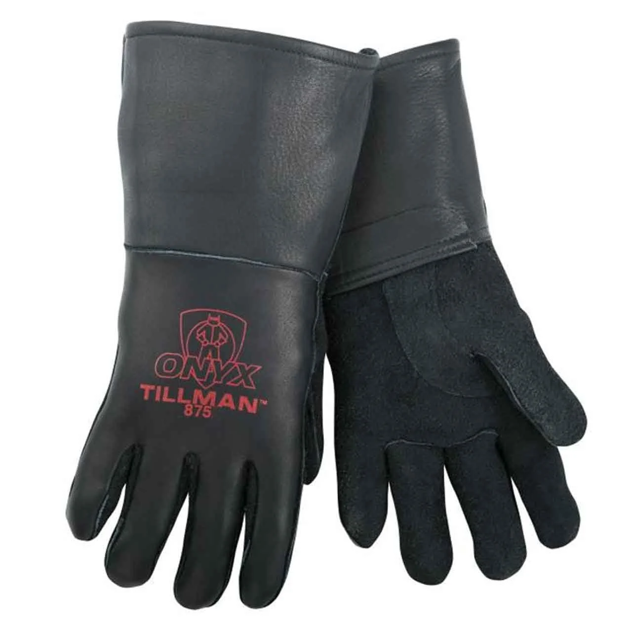 Tillman X-Large Black Elkskin CottonFoam Lined Welders Gloves with Top Grain Elkskin Cuff and Kevlar Thread Locking Stitch