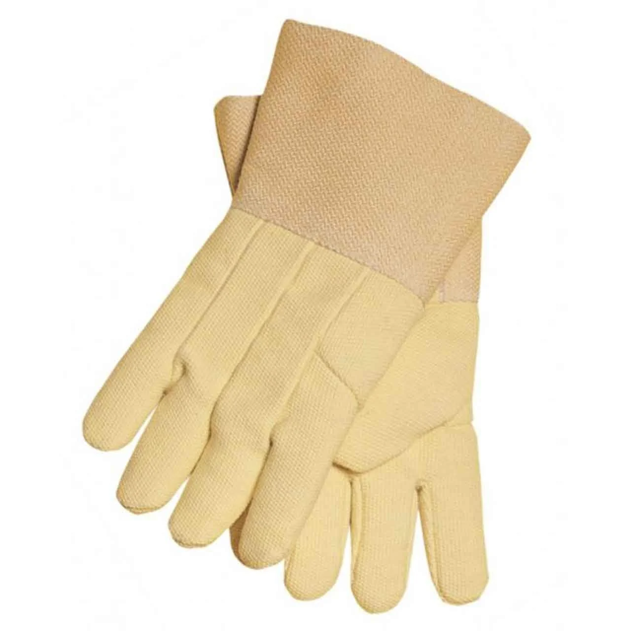 Tillman X-Large 14"" Yellow Flextra Heat Resistant Gloves with Gold Acrylic Coated Fiberglass Gauntlet Cuff and Kevlar Thread