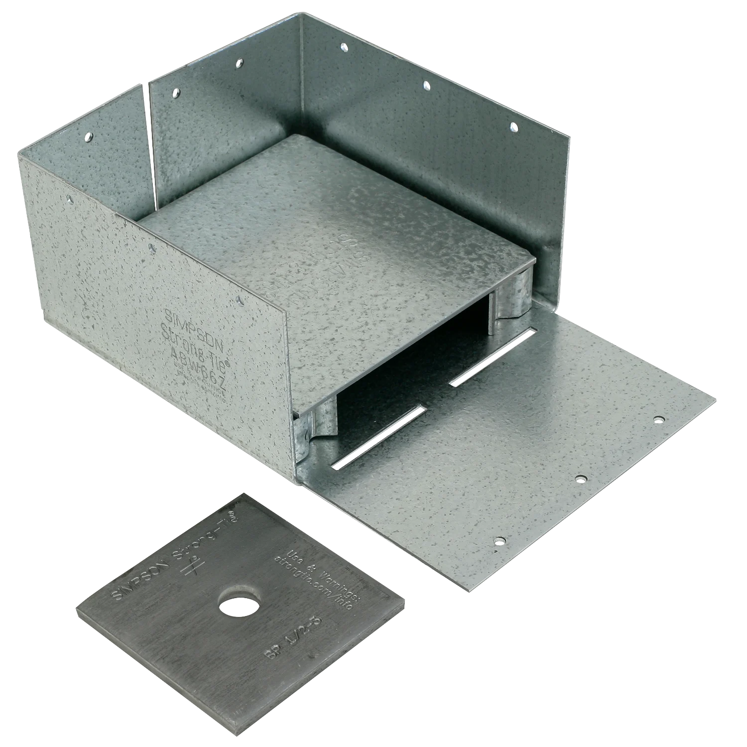 Simpson ABW66Z ABW ZMAX Galvanized Adjustable Standoff Post Base for 6x6 - Simpson Strong-Tie