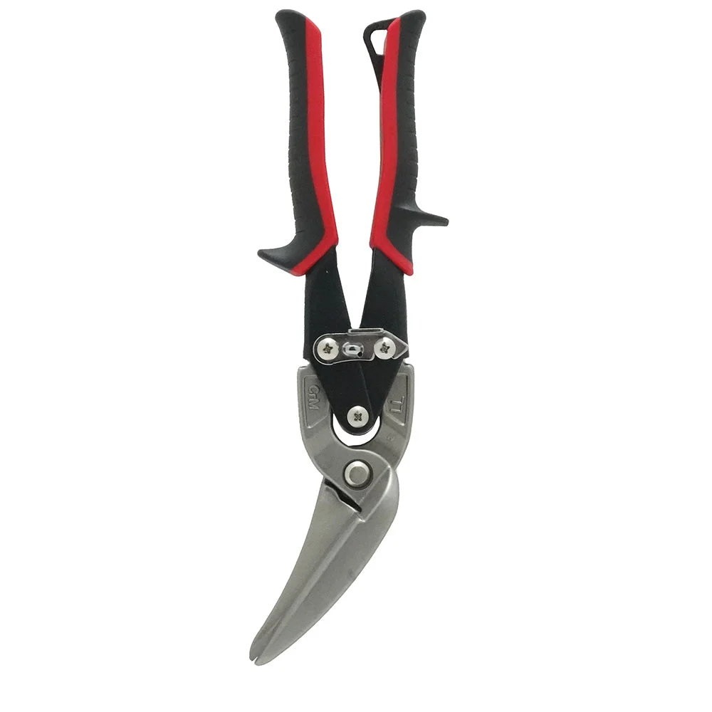 Malco Long Cut AVs Metal Cutting Snip Left Offset, 2-1/4" Cut Length - Red Grip (AV63)