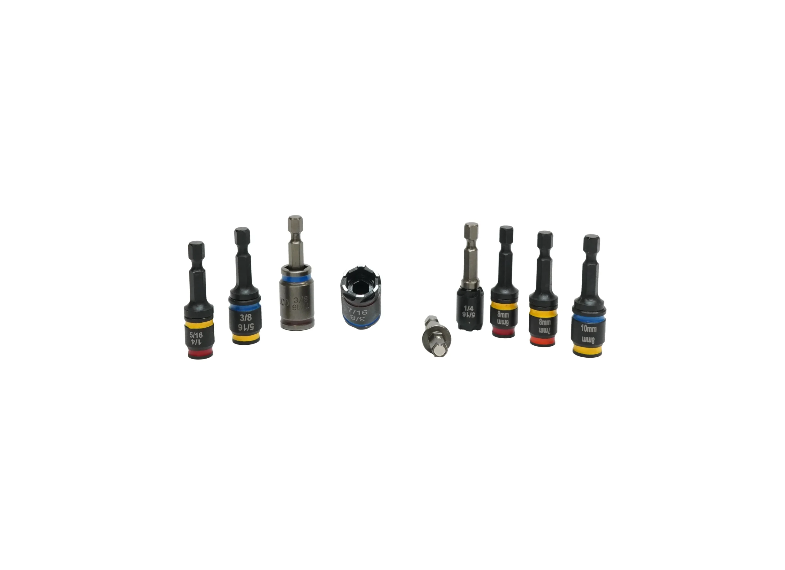 Malco MALCOMBO6 2 in. C-RHEX Cleanable, reversible, and Sawtooth Magnetic Hex Driver, 8 Piece Set