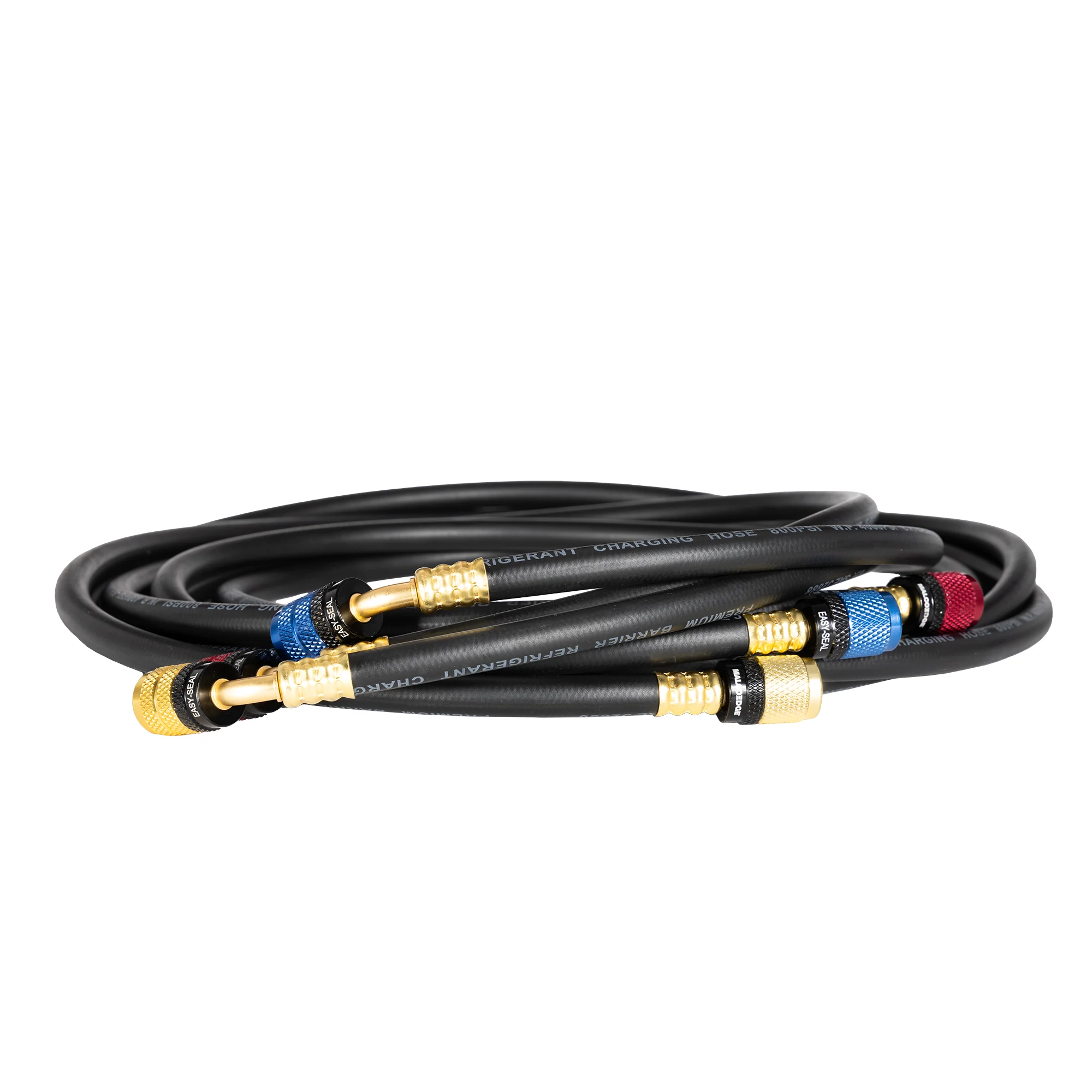 MalcoEdge ES7214516 Easy Seal HVAC Hose Set | 72-Inch Refrigerant Charging Hose with 1/4 x 5/16 SAE Fittings | Mini-Split and AC System Servicing