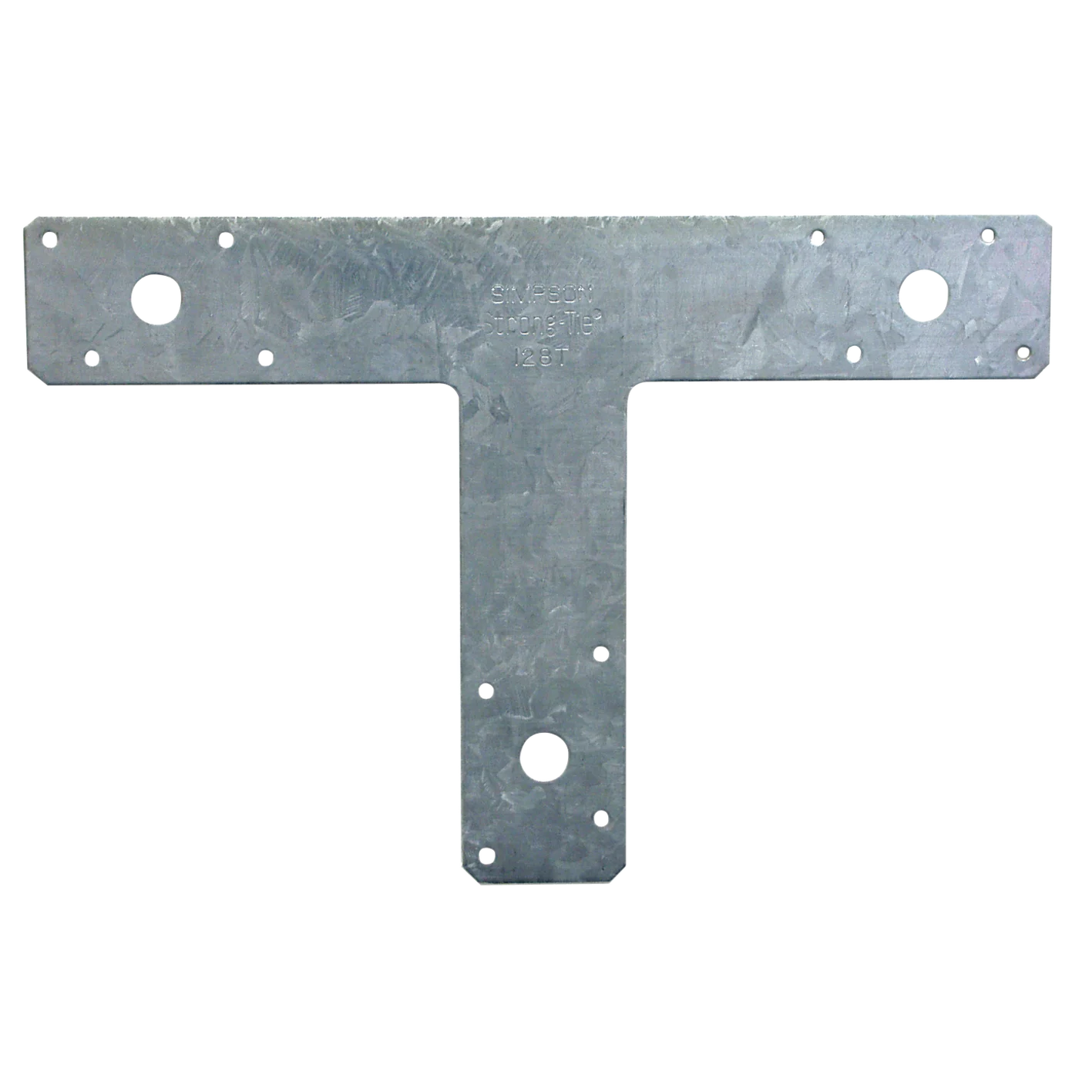 Simpson 128T 12 in. x 8 in. 14-Gauge Galvanized T Strap