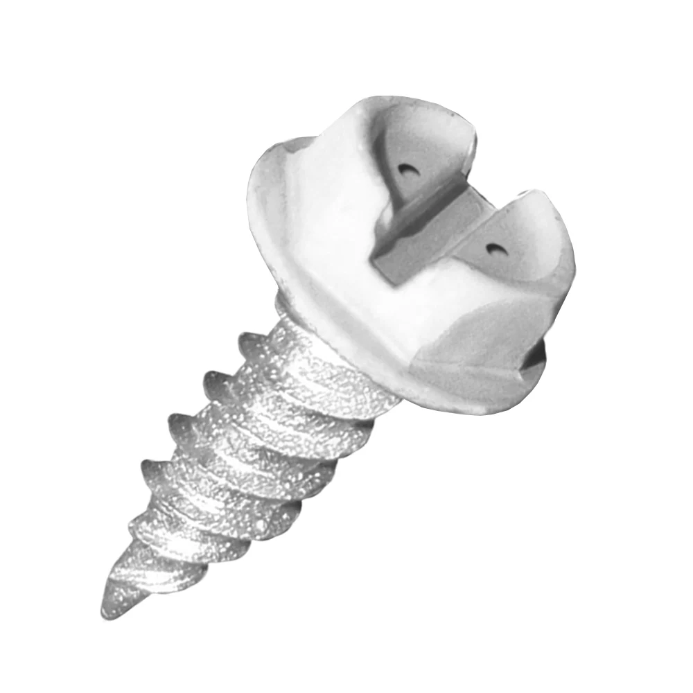 Malco 8X1 White Zip-In Self-Piercing Screws | 1/4" Slotted Hex Washer Head Sheet Metal Screws | Fast & Easy Piercing | Zinc Plated (500 Count)