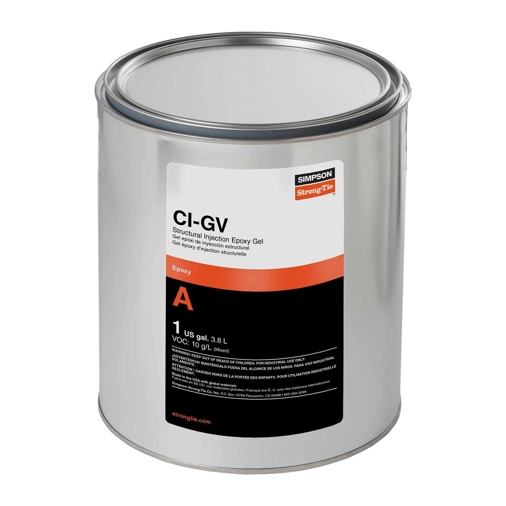 Simpson CIGV3KT CI-GV Structural Injection Epoxy Gel (3-gal. Kit)