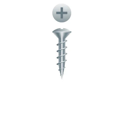 Strong-Point 610OLZ Phillips Oval Head Particle Board Screws, Zinc Plated, 6 x 5/8, Box of 25,000 Woodworking Screws