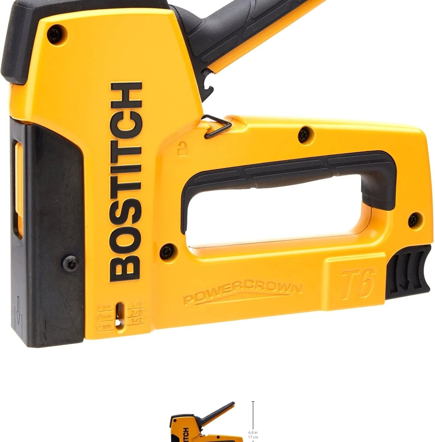 Bostitch Upholstery Stapler/Tacker, Heavy Duty (T6-8) , Black