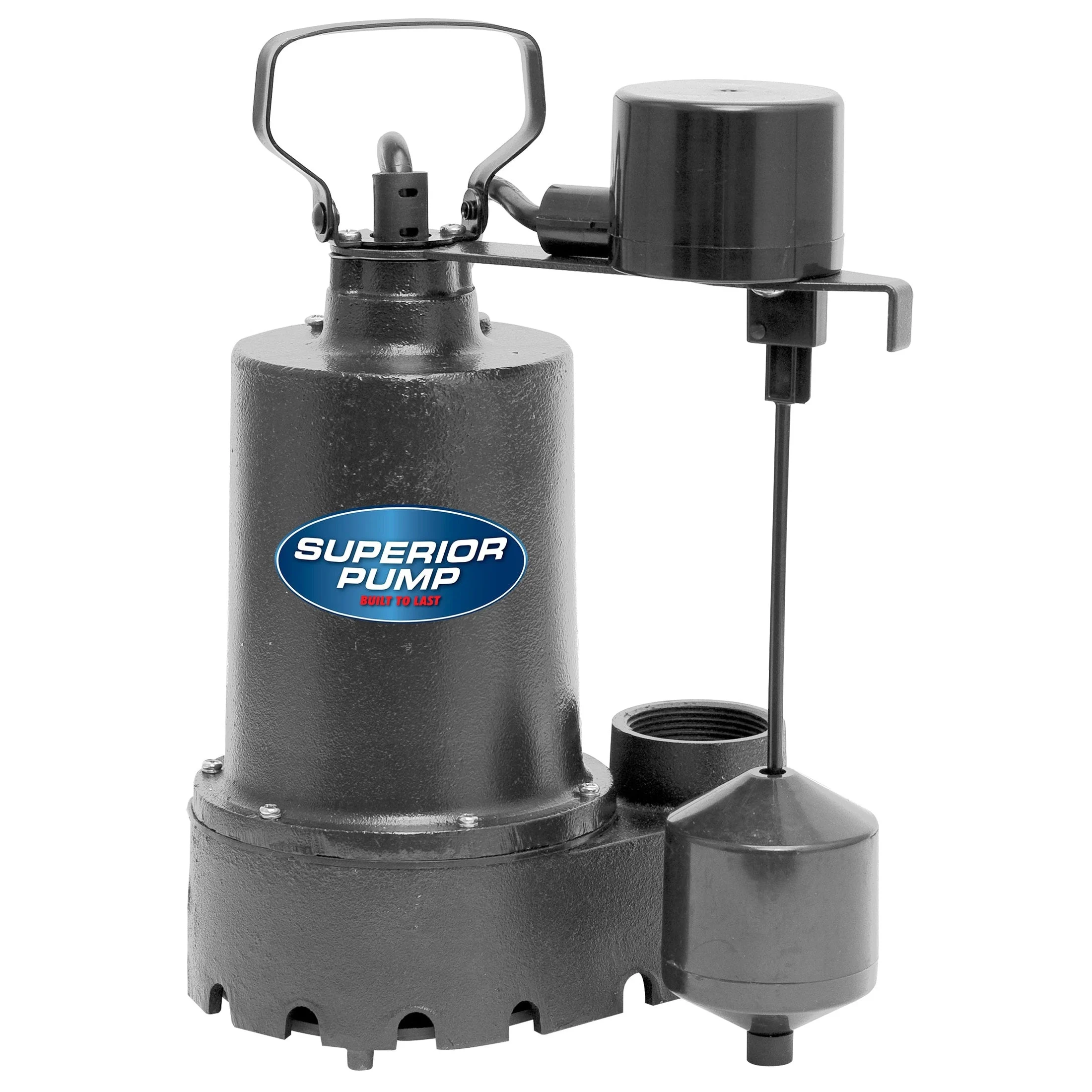 Superior Pump 92341 1/3 HP Cast Iron Submersible Sump Pump with Vertical Float Switch
