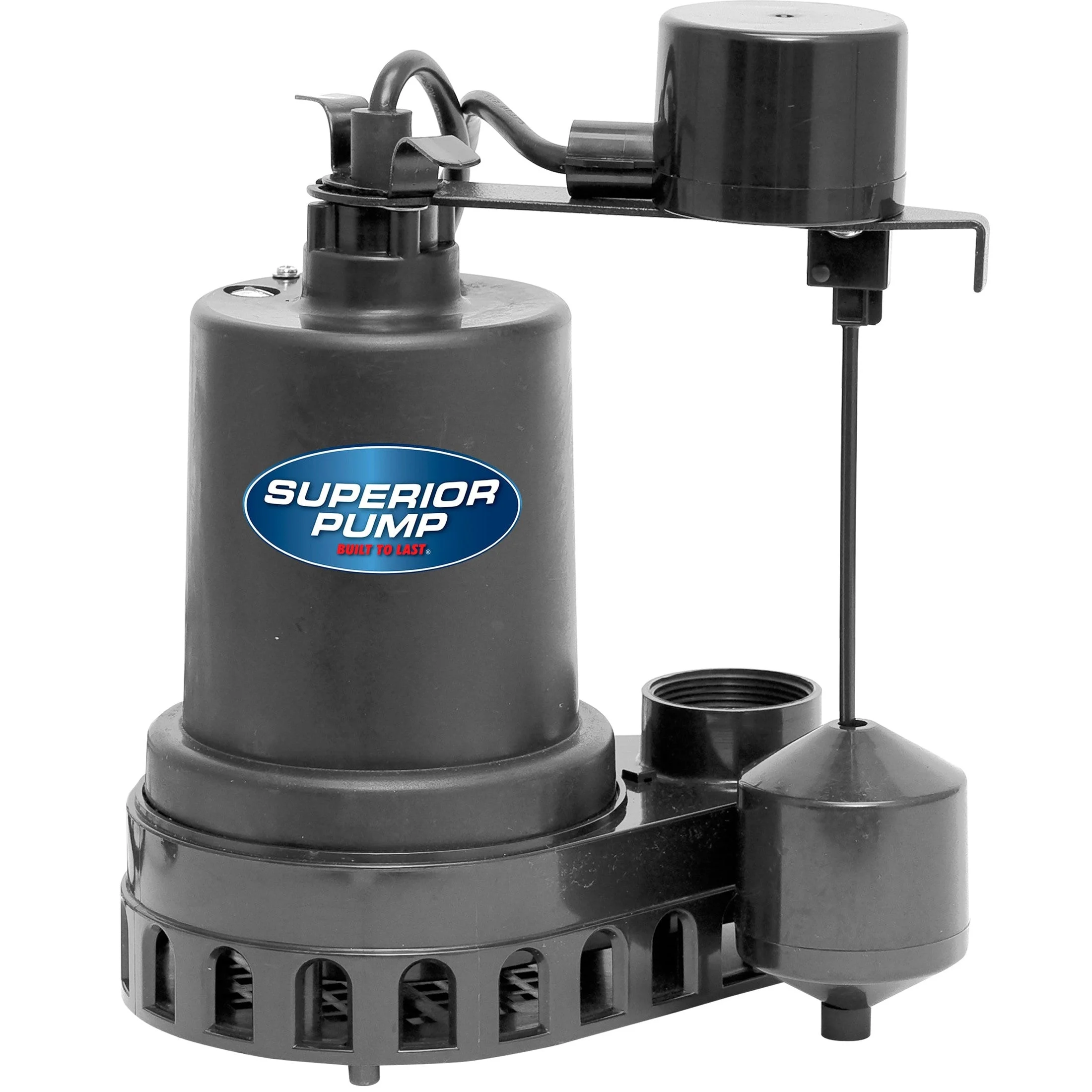 Superior Pump 92372 1/3 HP Thermoplastic Submersible Sump Pump with Vertical Float Switch