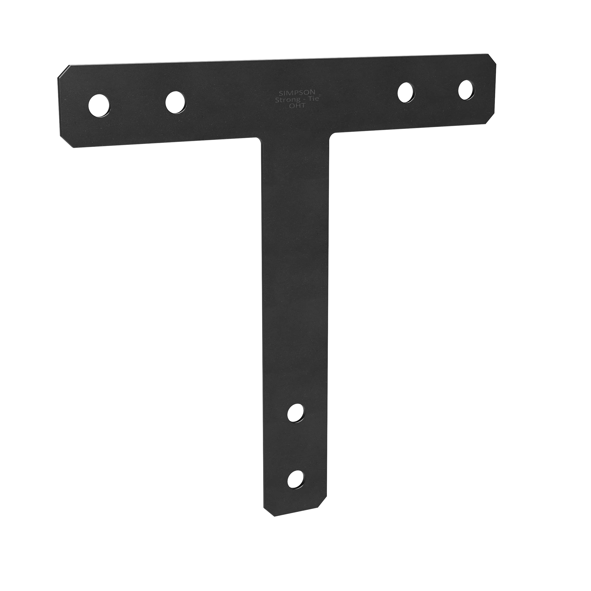 Simpson 1616HTPC HTPC 16 in. x 16 in. 7-Gauge Black Powder-Coated Ornamental T Strap