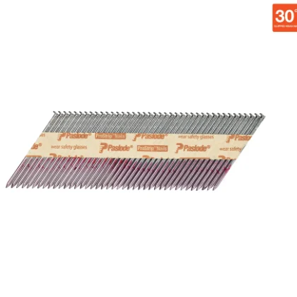 Paslode 650836 3 in. x .120 Brite Smooth Shank 30 Degree Paper Tape Collated RounDrive Framing Nails (2,500/Box)