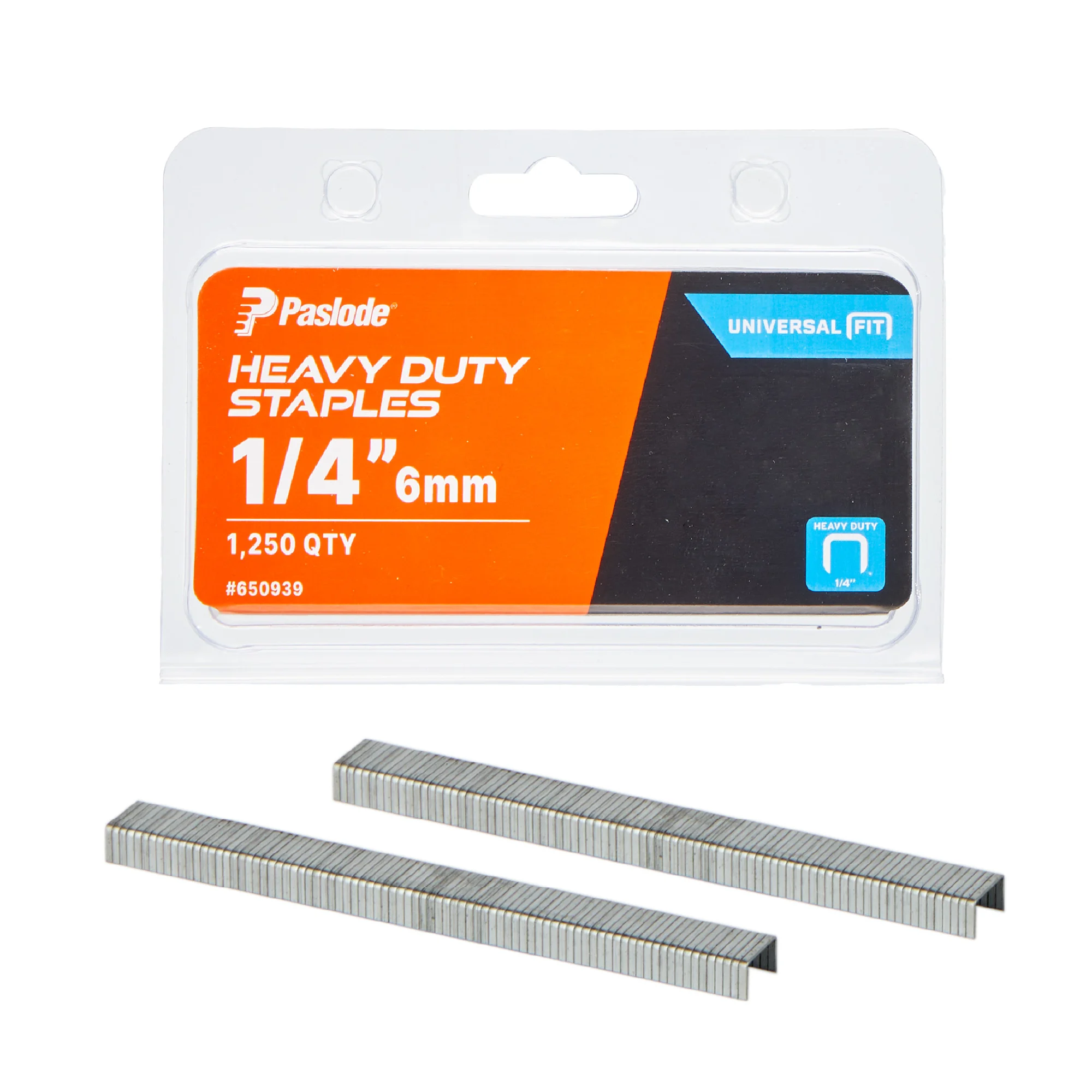Paslode Heavy-Duty 1/4 Inch (6mm) 20-Gauge Galvanized Staples, 1250 PCS, Universal Fit with Standard Heavy-Duty Tackers & Compression Staplers, for Construction, Insulation, Upholstery, Carpet