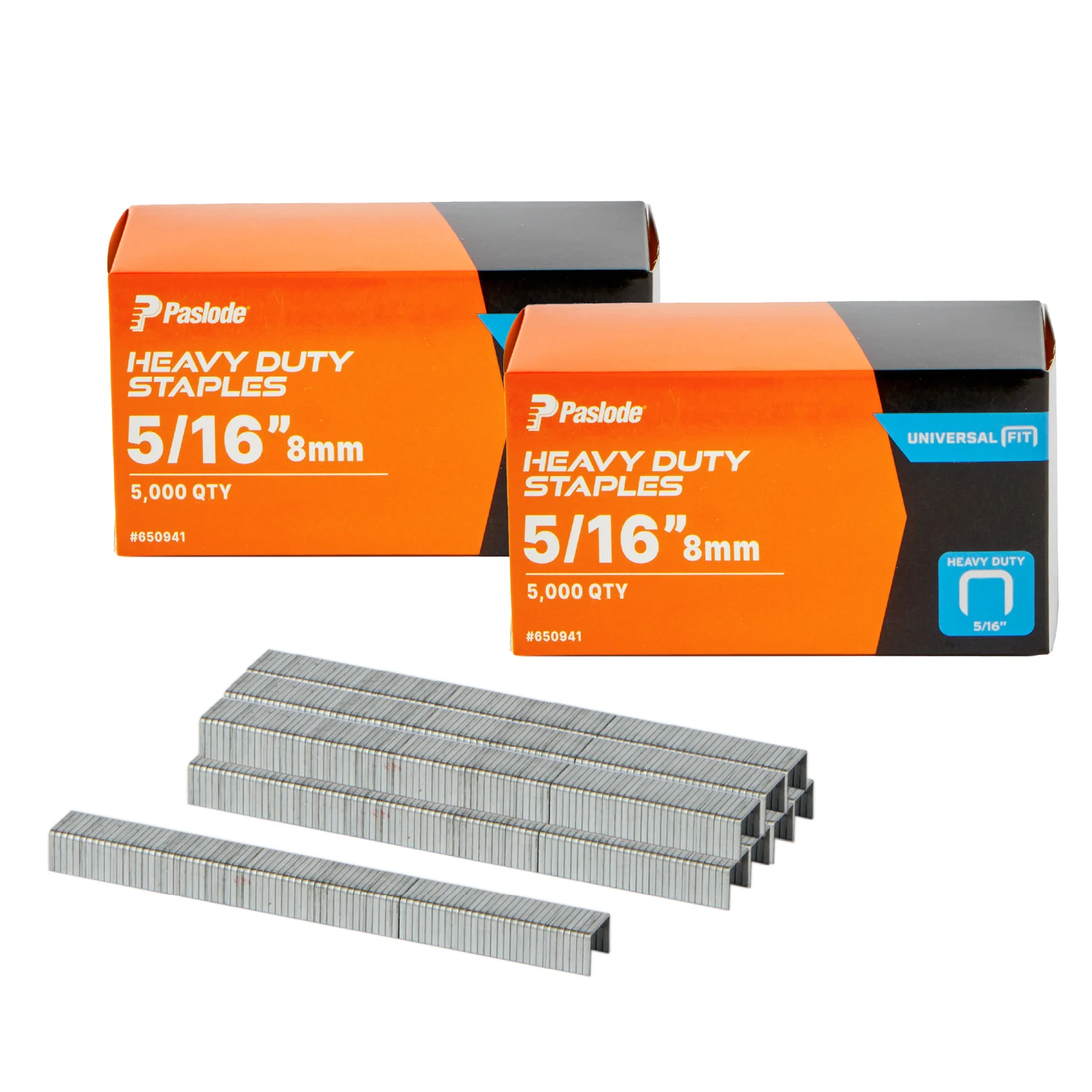 Paslode Heavy-Duty 5/16 Inch (8mm) 20-Gauge Galvanized Staples, 5000 PCS, Universal Fit with Standard Heavy-Duty Tackers & Compression Staplers, for Construction Applications (1-Case; 50,000ct)