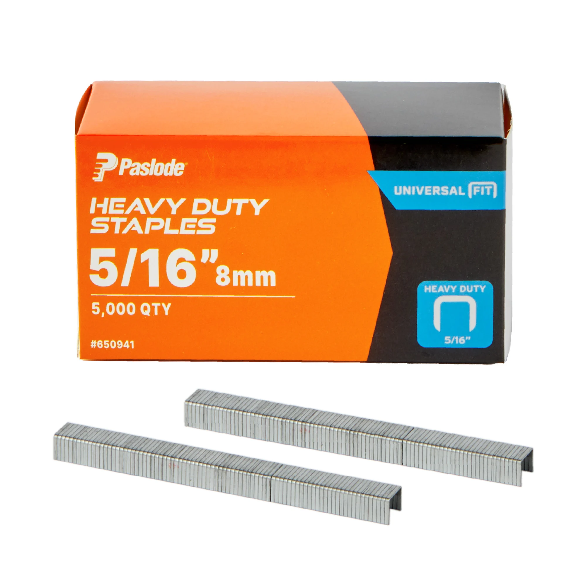 Paslode Heavy-Duty 5/16 Inch (8mm) 20-Gauge Galvanized Staples, 5000 PCS, Universal Fit with Standard Heavy-Duty Tackers & Compression Staplers, for Construction, Insulation, Upholstery, Carpet