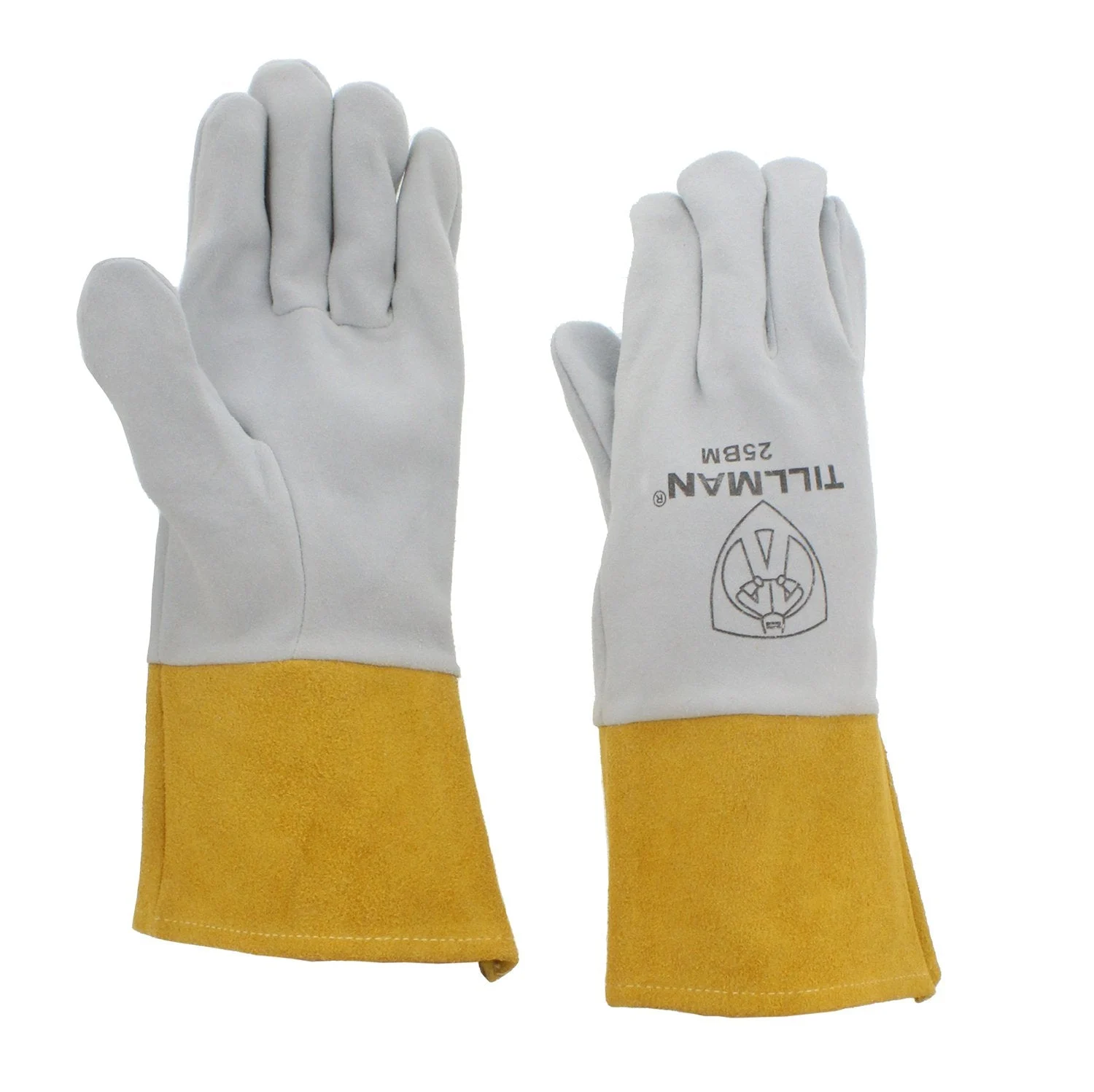 Tillman 25BM Medium Pearl Split Deerskin Uniform Leather Welders Gloves