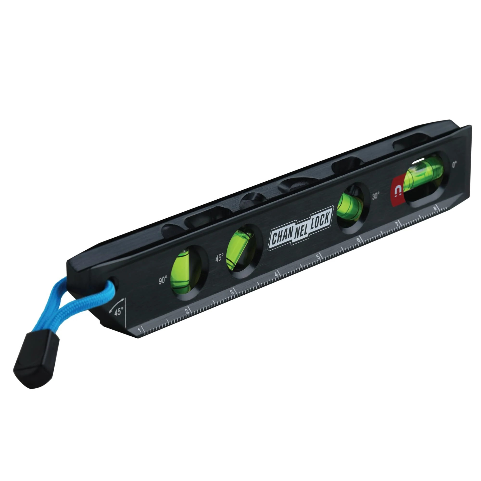 CHANNELLOCK 9-Inch Professional-Grade Magnetic Torpedo Level, Aluminum Billet, 6200-0010