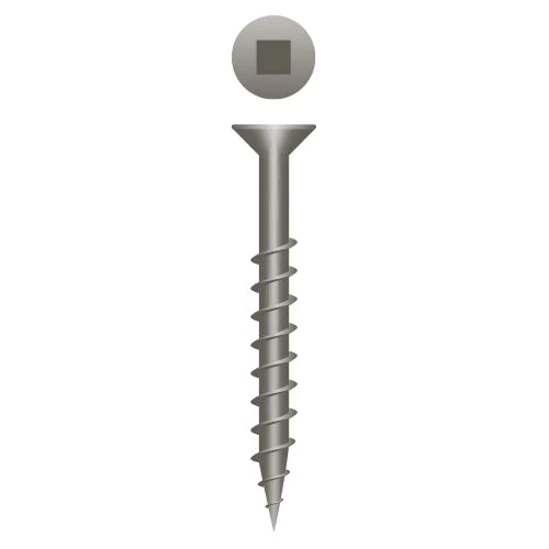 Strong-Point 948QL Square Drive Flat Head Particle Board Screws, Plain and Lubed, 9 x 3, Box of 2,000 Woodworking Screws