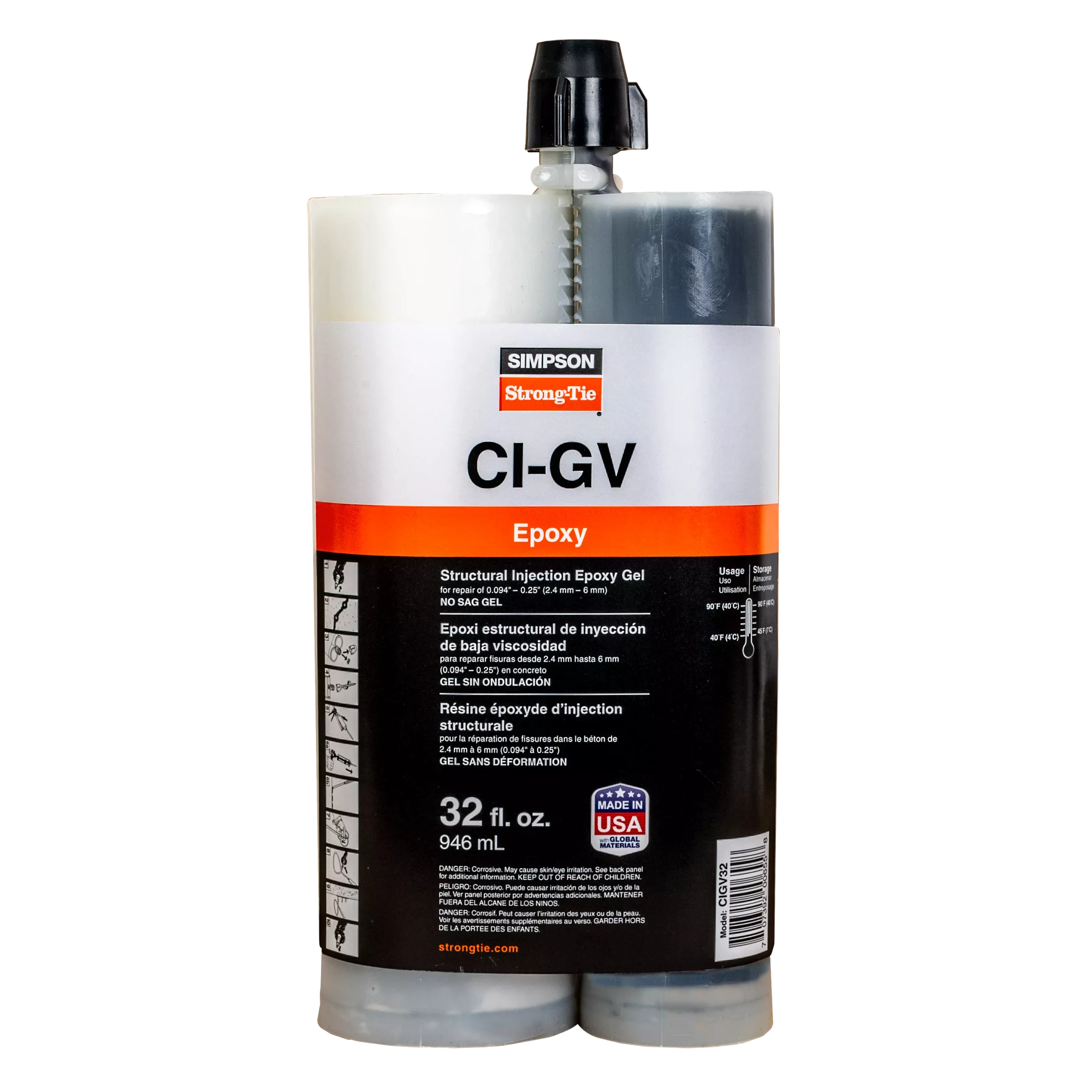 Simpson CIGV32 CI-GV Structural Injection Epoxy Gel (32 oz.)