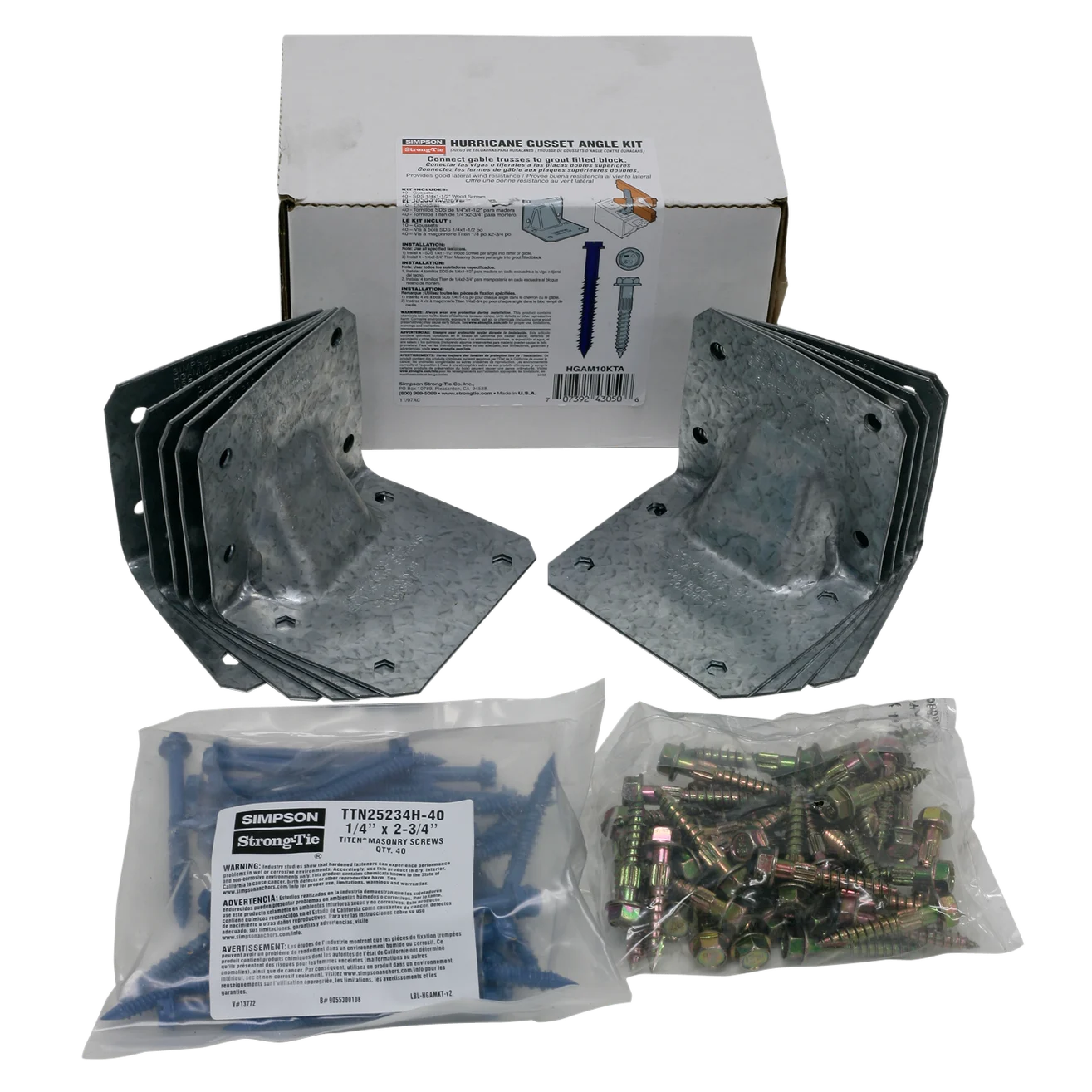 Simpson HGAM10KTA HGAM Hurricane Gusset Angle for Masonry with Screws (10-Qty)