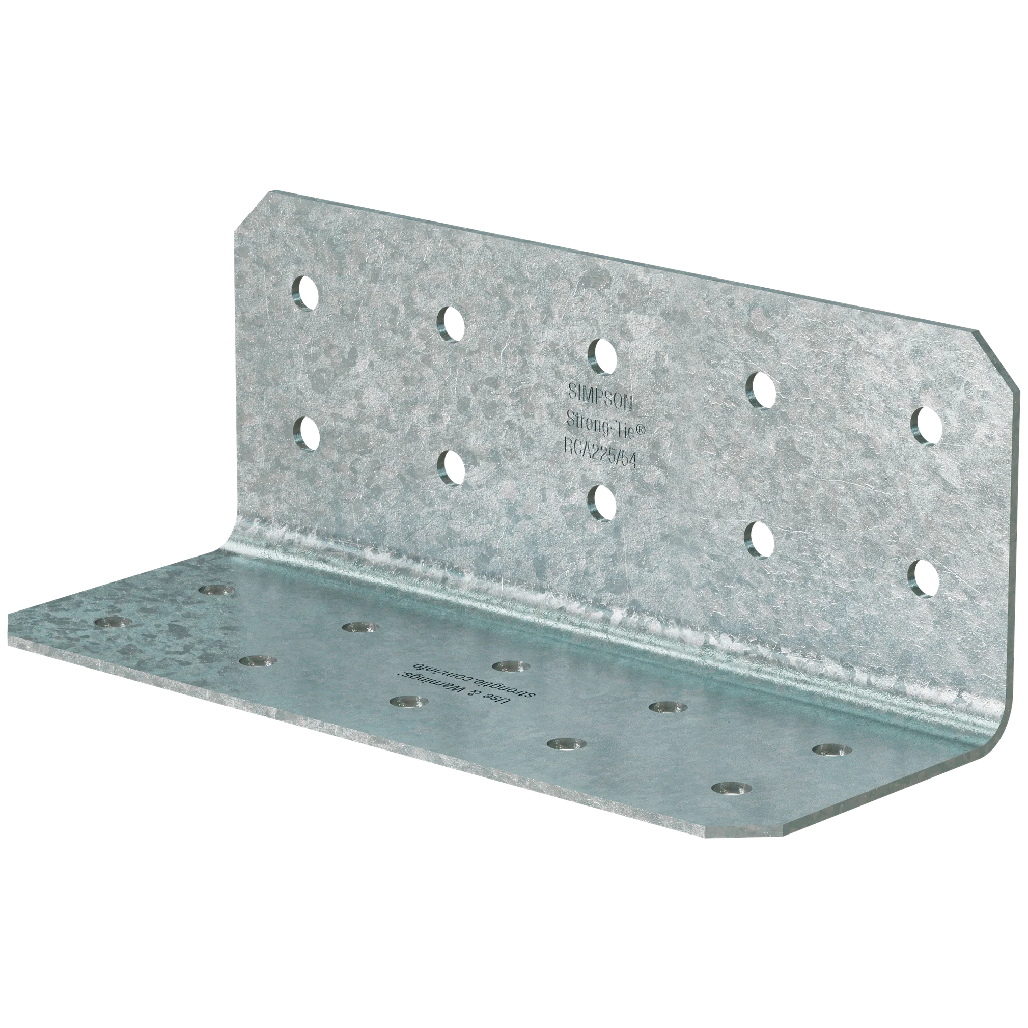 Simpson RCA225/54-R90 RCA 2 in. x 2 in. x 5 in. 16-Gauge Galvanized Rigid Connector Angle (90-Qty)