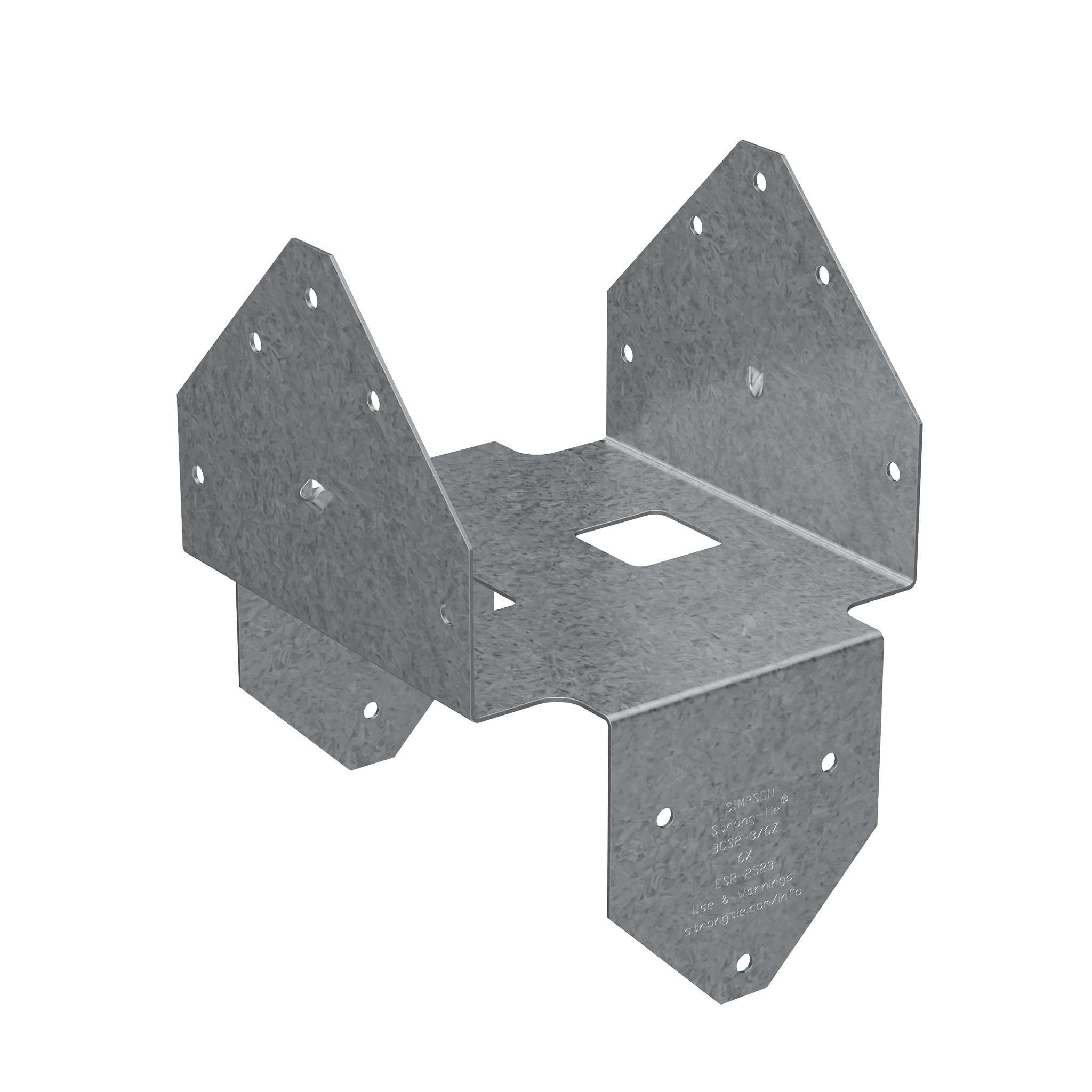 Simpson BCS2-3/6Z BCS ZMAX Galvanized Post Cap for Triple 2x Beam, 6x Post