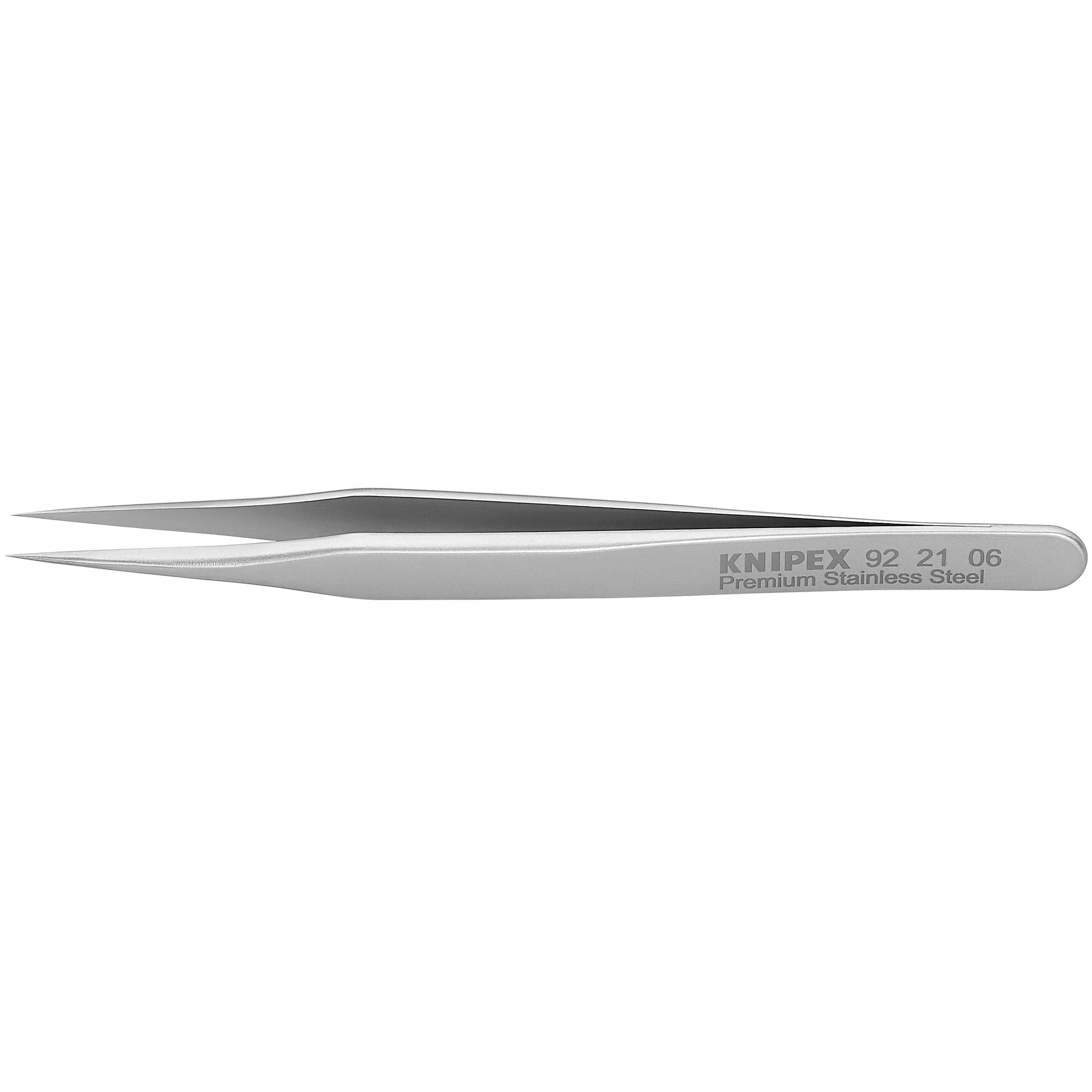 Knipex 92 21 06 3-1/4" Premium Stainless Steel Gripping Tweezers Needle-Point Tips
