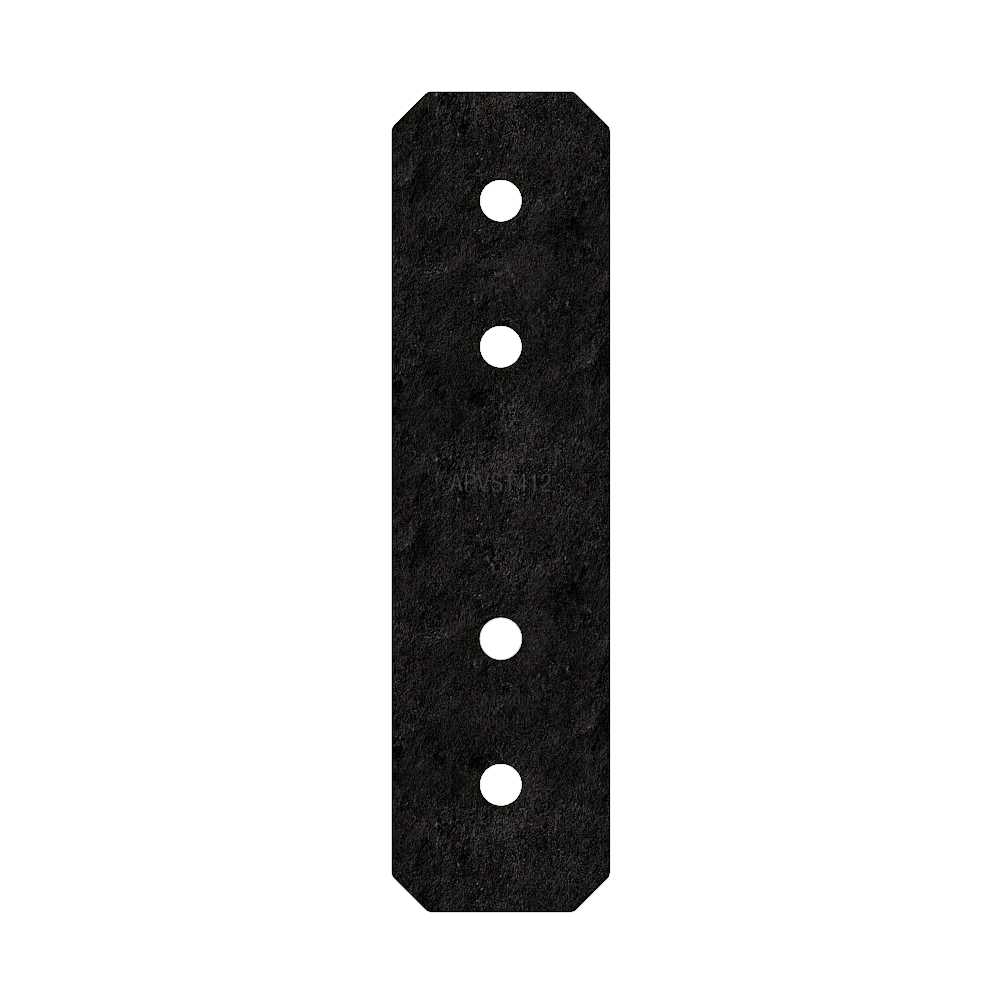 Simpson APVST412 Outdoor Accents Avant Collection 3 in. x 11-1/4 in. ZMAX, Black Powder-Coated Strap for 4x