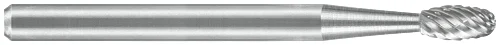 ATA SGSPRO 19217 Tool # SE-41, 1/8" Cutter DIA x 7/32" Length of Cut x 1/8" Shank DIA x 1 1/2" Overall Length, Solid Carbide High Temp Alloy Oval Shaped Bur for High Temp Alloys