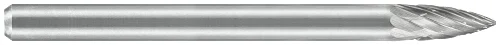 ATA SGSPRO 19221 Tool # SF-42, 1/8" Cutter DIA x 1/2" Length of Cut x 1/8" Shank DIA x 1 1/2" Overall Length, Solid Carbide High Temp Alloy Pointed Tree Shaped Bur for High Temp Alloys