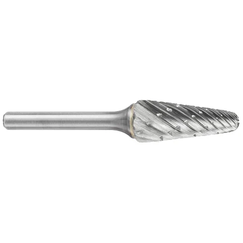 ATA SGSPRO 19233 Tool # SL-4, 1/2" Cutter DIA x 1 1/8" Length of Cut x 1/4" Shank DIA x 3" Overall Length, Brazed Carbide High Temp Alloy Ball Nosed Cone Shaped Bur for High Temp Alloys