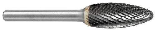 ATA SGSPRO 17928 Tool # SH-41, 1/8" Cutter DIA x 1/4" Length of Cut x 1/8" Shank DIA x 3" Overall Length, Solid Carbide Double Cut Flame Shaped Double Cut Bur