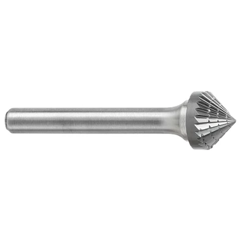ATA SGSPRO 25153 Tool # SK-42M, 3.0 mm Cutter DIA x 1.5 mm Length of Cut x 3.0 mm Shank DIA x 38.0 mm Overall Length, Solid Carbide Double Cut 90° Countersink Double Cut Bur