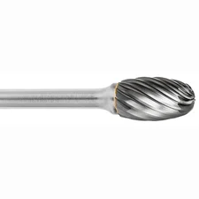 ATA SGSPRO 19170 Tool # SE-5, 1/2" Cutter DIA x 7/8" Length of Cut x 1/4" Shank DIA x 2 5/8" Overall Length, Brazed Carbide Stainless Steel Oval Shaped Bur for Stainless Steels