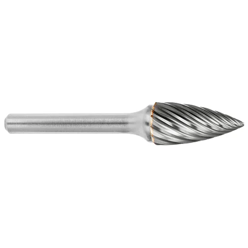 ATA SGSPRO 19180 Tool # SG-5, 1/2" Cutter DIA x 1" Length of Cut x 1/4" Shank DIA x 2 3/4" Overall Length, Brazed Carbide Stainless Steel Pointed Tree Shaped Bur for Stainless Steels