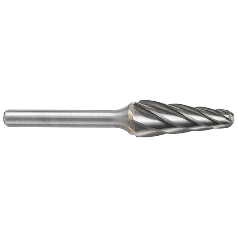 ATA SGSPRO 19074 Tool # SL-5, 5/8" Cutter DIA x 1 3/16" Length of Cut x 1/4" Shank DIA x 3" Overall Length, Brazed Carbide Non-Ferrous Ball Nosed Cone Shaped Bur for Non-Ferrous Materials