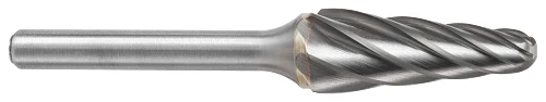 ATA SGSPRO 19078 Tool # SL-7, 3/4" Cutter DIA x 1 1/2" Length of Cut x 1/4" Shank DIA x 3 3/8" Overall Length, Brazed Carbide Non-Ferrous Ball Nosed Cone Shaped Bur for Non-Ferrous Materials