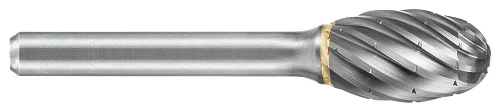 ATA SGSPRO 19624 Tool # SE-6, 5/8" Cutter DIA x 1" Length of Cut x 1/4" Shank DIA x 2 3/4" Overall Length, Brazed Carbide NG6 Double Cut Oval Shaped NG6 Double Cut Next Generation Bur